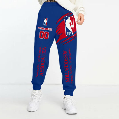 LIMITED EDITION - NEW CUSTOMIZED NBA31 NATIONAL BASKETBALL ASSOCIATION UNISEX LONG PANTS