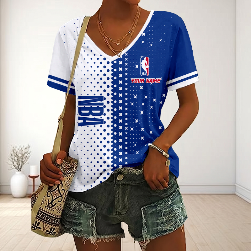 LIMITED EDITION - NEW CUSTOMIZED NBA31 NATIONAL BASKETBALL ASSOCIATION V-NECK FEMALE SHIRT