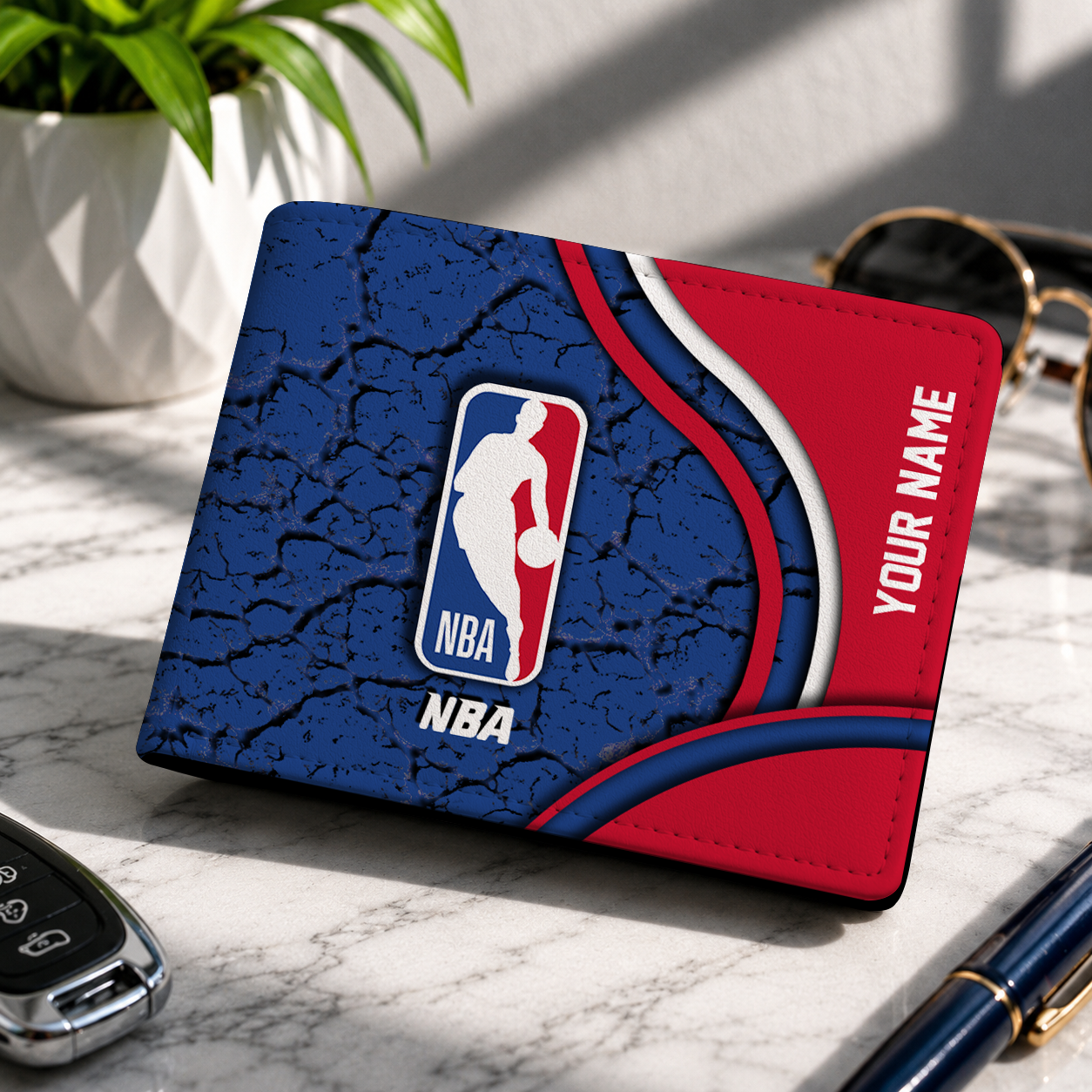VIRAL EDITION - NEW CUSTOMIZED NBA31 NATIONAL BASKETBALL ASSOCIATION LEATHER WALLET