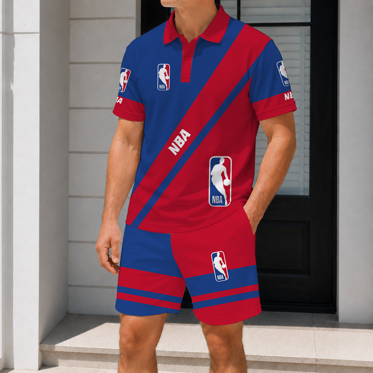 LIMITED EDITION - NEW CUSTOMIZED NBA31 NATIONAL BASKETBALL ASSOCIATION POLO SHIRT & SHORT PANTS SET