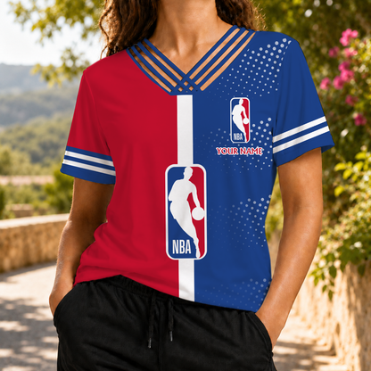 LIMITED EDITON - NEW CUSTOMIZED NBA31 NATIONAL BASKETBALL ASSOCIATION V-NECK SHIRT