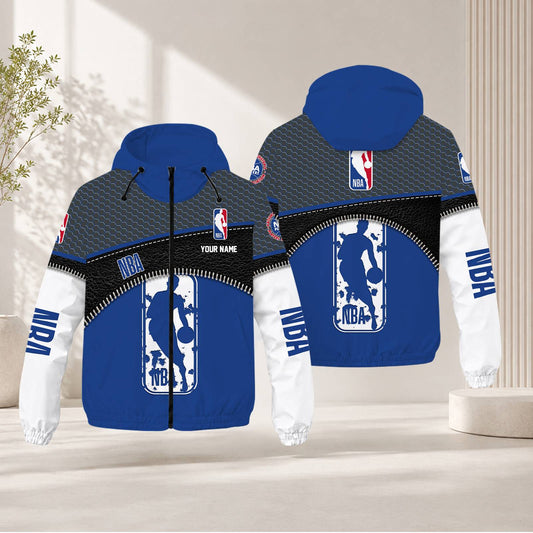 LIMITED EDITION - NEW CUSTOMIZED NBA31 NBA NATIONAL BASKETBALL ASSOCIATION WINDBREAKER JACKET