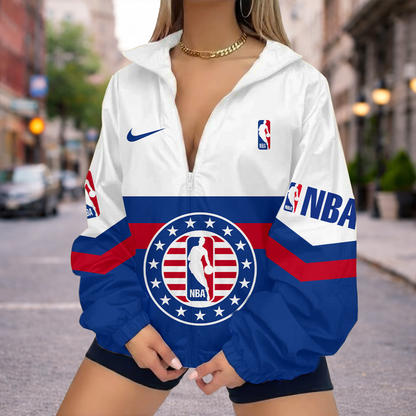VIRAL EDITION - NEW CUSTOMIZED NBA31 NATIONAL BASKETBALL ASSOCIATION V-NECK ZIPPER SWEATSHIRT JACKET