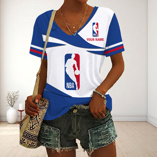 LIMITED EDITION - NEW CUSTOMIZED NBA31 NATIONAL BASKETBALL ASSOCIATION V-NECK FEMALE SHIRT