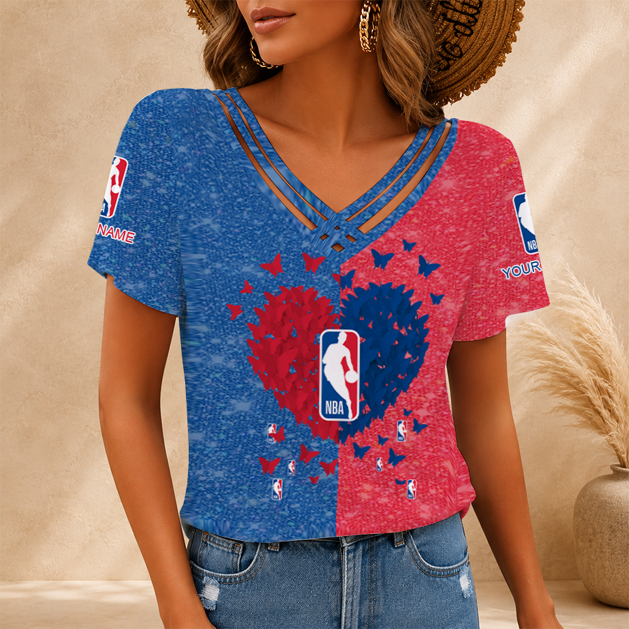 LIMITED EDITION - NEW CUSTOMIZED NBA31 NATIONAL BASKETBALL ASSOCIATION V-NECK SHIRT