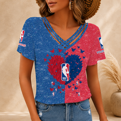 LIMITED EDITION - NEW CUSTOMIZED NBA31 NATIONAL BASKETBALL ASSOCIATION V-NECK SHIRT
