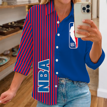 LIMITED EDITION - NEW CUSTOMIZED NBA31 NBA NATIONAL BASKETBALL ASSOCIATION WOMEN CASUAL SHIRT FOR FAN