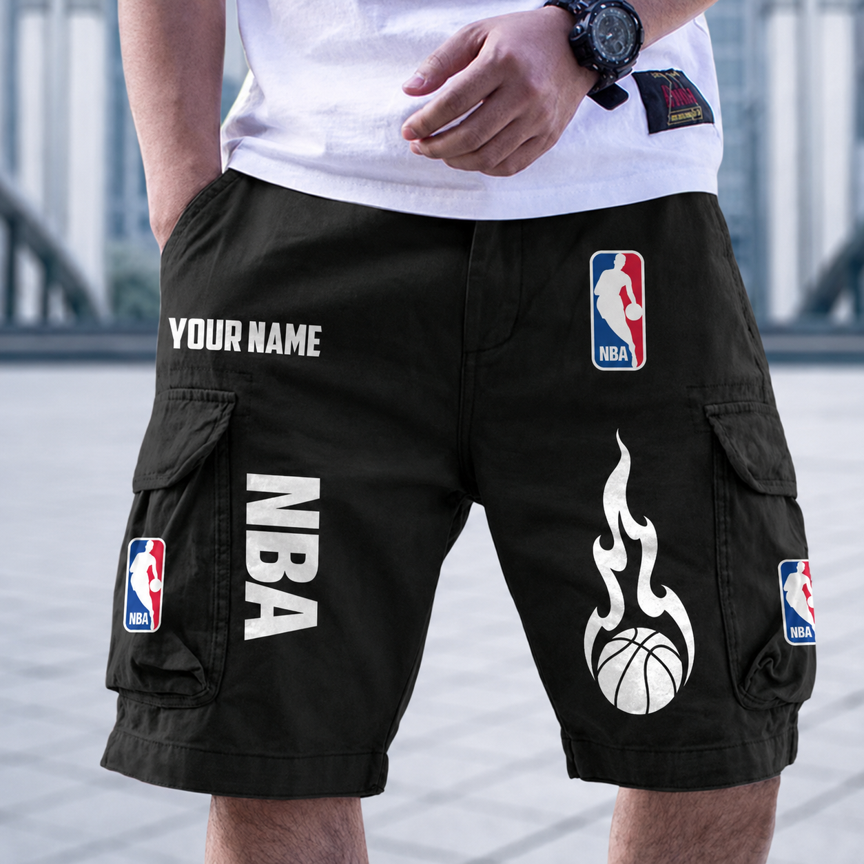 [HOT DEAL] NEW CUSTOMIZED NBA31 NATIONAL BASKETBALL ASSOCIATION CARGO SHORTS