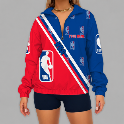 [HOT DEAL] NEW CUSTOMIZED NBA31 NATIONAL BASKETBALL ASSOCIATION V-NECK ZIPPER SWEATSHIRT JACKET
