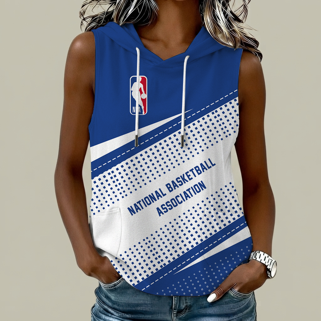 [HOT DEAL] NEW CUSTOMIZED NBA31 NATIONAL BASKETBALL ASSOCIATION  WOMEN'S SLEEVELESS HOODED POCKET TANK TOP