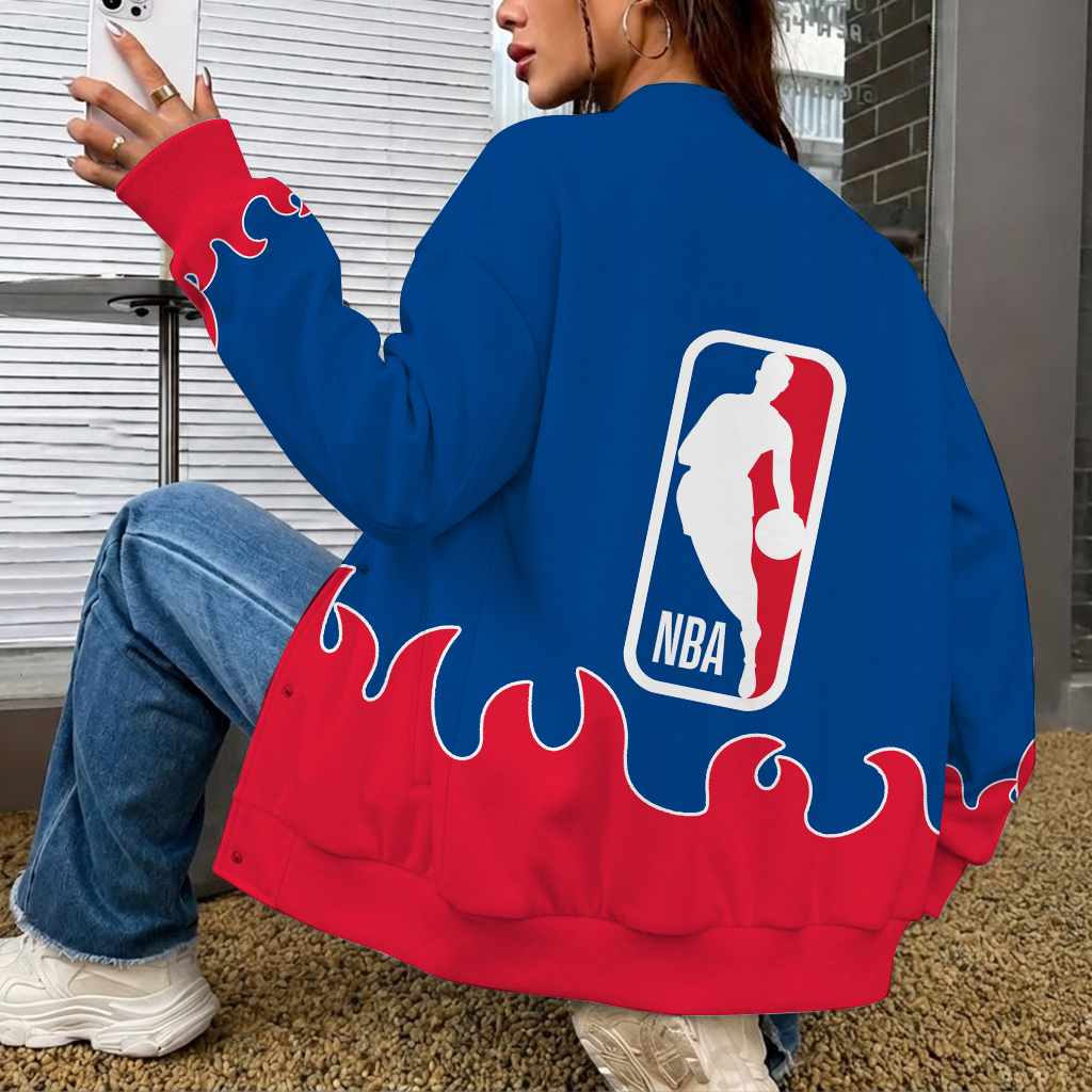LIMITED EDITION - NEW CUSTOMIZED NBA31 NATIONAL BASKETBALL ASSOCIATION BASEBALL JACKET, SATIN VARSITY JACKET