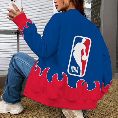 LIMITED EDITION - NEW CUSTOMIZED NBA31 NATIONAL BASKETBALL ASSOCIATION BASEBALL JACKET, SATIN VARSITY JACKET