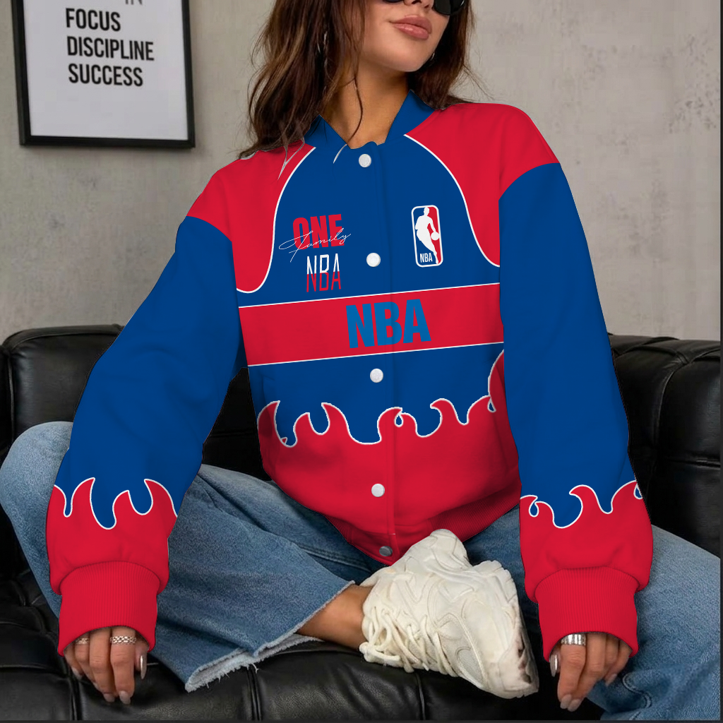 LIMITED EDITION - NEW CUSTOMIZED NBA31 NATIONAL BASKETBALL ASSOCIATION BASEBALL JACKET, SATIN VARSITY JACKET
