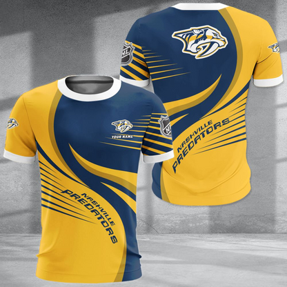 LIMITED EDITION - NEW CUSTOMIZED NHL31 NVP NASHVILLE PREDATORS POLO SHIRT & T-SHIRTS