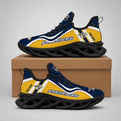 VIRAL EDITION - NEW CUSTOMIZED NHL31 NVP NASHVILLE PREDATORS CLUNKY SNEAKERS