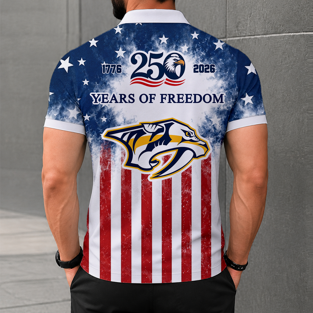 LIMITED EDITION - NEW CUSTOMIZED NHL31 NVP NASHVILLE PREDATORS POLO SHIRT, ZIP POLO SHIRT & T-SHIRTS