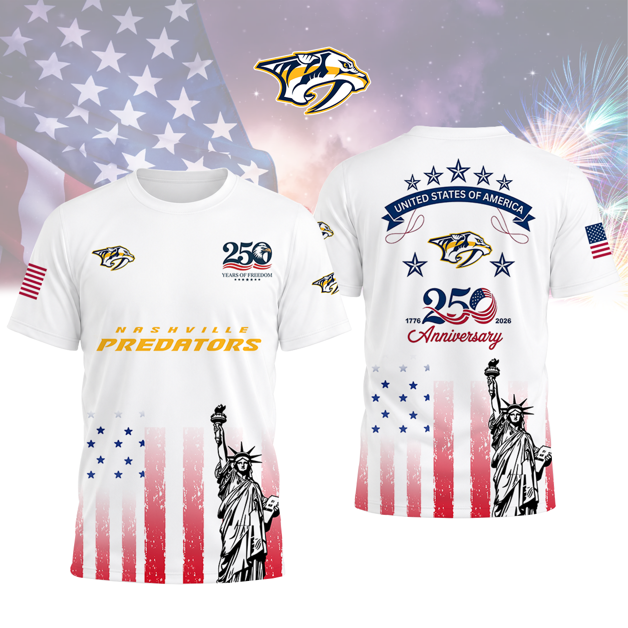 LIMITED EDITION - NEW CUSTOMIZED NHL31 NVP NASHVILLE PREDATORS T-SHIRT, POLO SHIRT, ZIP POLO SHIRT, SWEATSHIRT, HOODIE & ZIP HOODIE