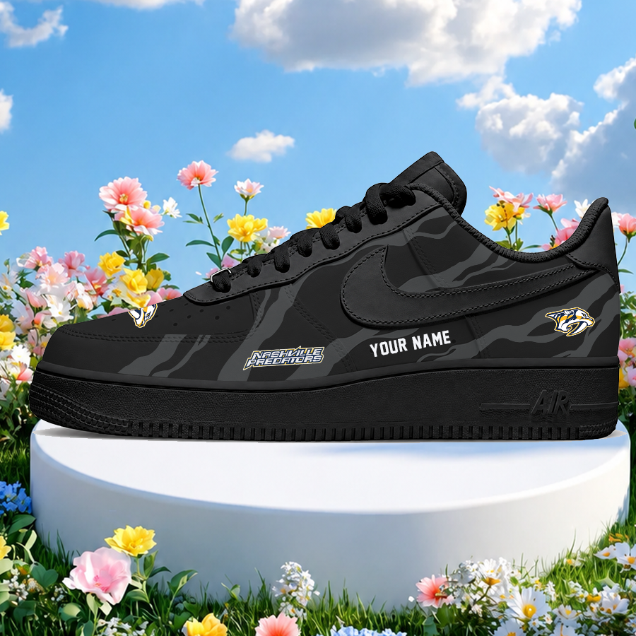 [SUPER SALE] NEW CUSTOMIZED NHL31 NVP NASHVILLE PREDATORS AF1 SHOES