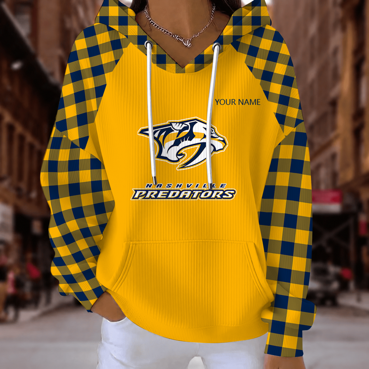 [SUPER SALE] NEW CUSTOMIZED NHL31 NVP NASHVILLE PREDATORS RIBBED HOODIE & SWEATSHIRT