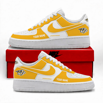 LIMITED EDITION - NEW CUSTOMIZED NHL31 NVP NASHVILLE PREDATORS AF1 SHOES