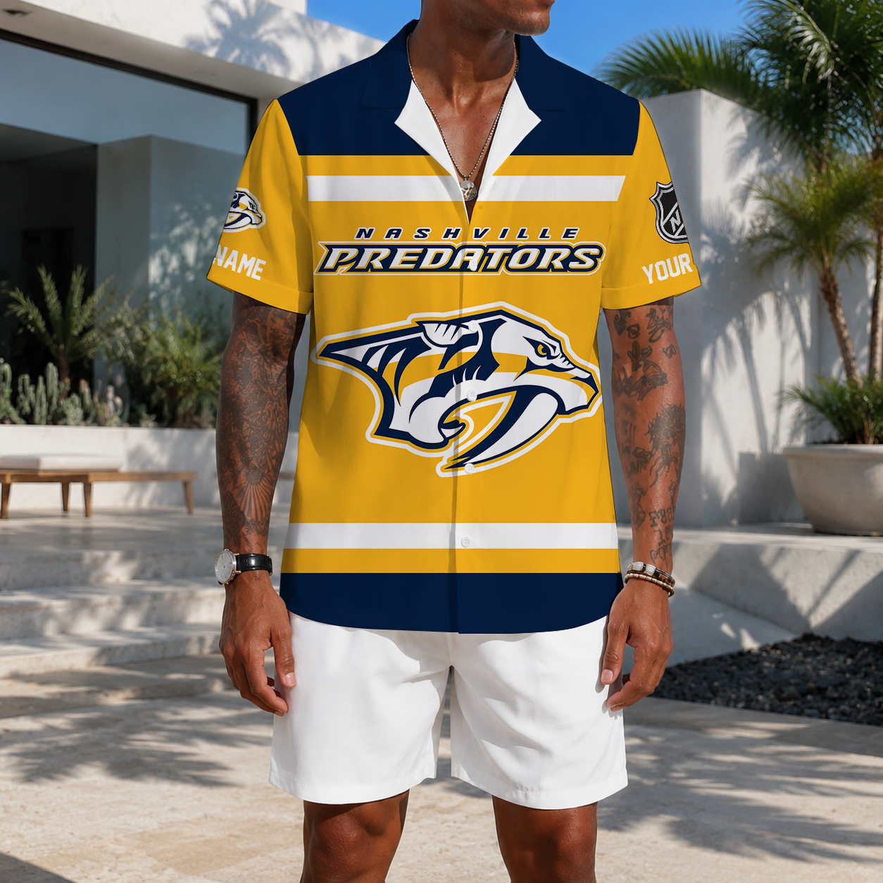 LIMITED EDITION - NEW CUSTOMIZED NHL31 NVP NASHVILLE PREDATORS UNISEX HAWAIIAN SHIRT