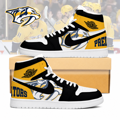 LIMITED EDITION - NEW CUSTOMIZED NHL31 NV PREDATORS AIR JORDAN SNEAKERS