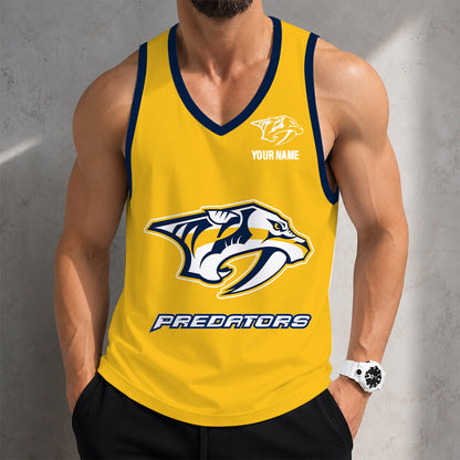 LIMITED EDITION - NEW CUSTOMIZED NHL31 NVP NASHVILLE PREDATORS MEN'S TANK TOP