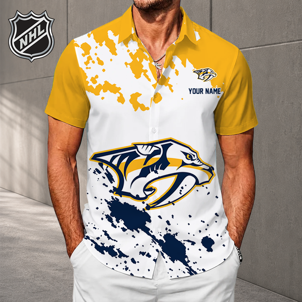 LIMITED EDITION - NEW CUSTOMIZED NHL31 NVP NASHVILLE PREDATORS UNISEX HAWAIIAN SHIRT