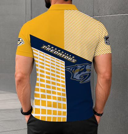 VIRAL EDITION - NEW CUSTOMIZED NHL31 NVP NASHVILLE PREDATORS POLO SHIRT