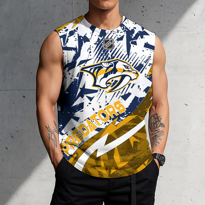LIMITED EDITION - NEW CUSTOMIZED NHL31 NVP NASHVILLE PREDATORS TANK TOP & GYM SHIRT
