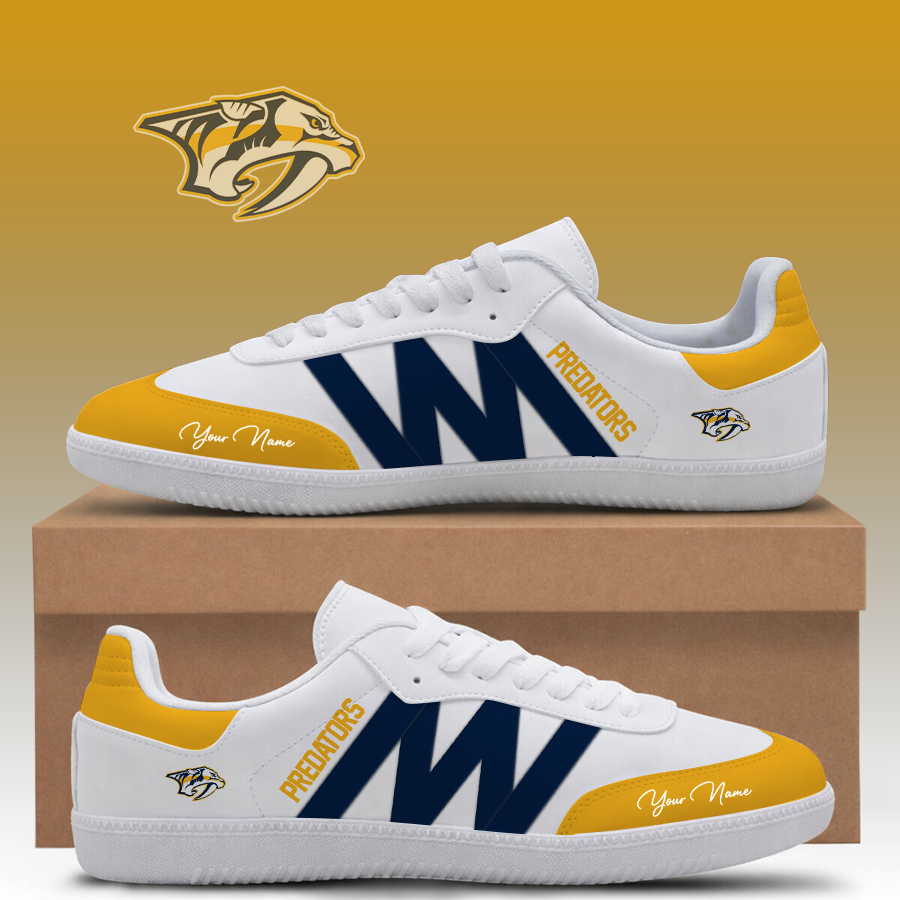 [SUPER SALE] NEW CUSTOMIZED NHL31 NVP NASHVILLE PKHAKIATORS CLASSIC SNEAKERS