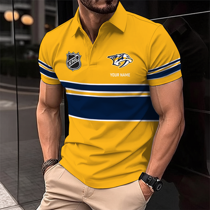 [SUPER SALE] NEW CUSTOMIZED NHL31 NVP NASHVILLE PREDATORS POLO SHIRT
