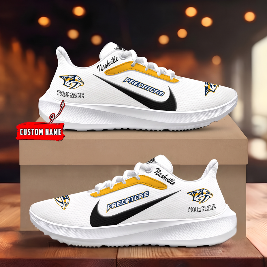 [SUPER SALE] NEW CUSTOMIZED NHL31 NVP NASHVILLE PKHAKIATORS ROAD RUNNING SHOES