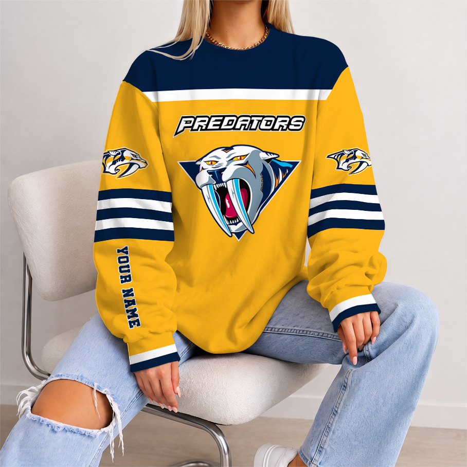 [SUPER SALE] NEW CUSTOMIZED NHL31 NVP NASHVILLE PKHAKIATORS UNISEX SWEATSHIRT