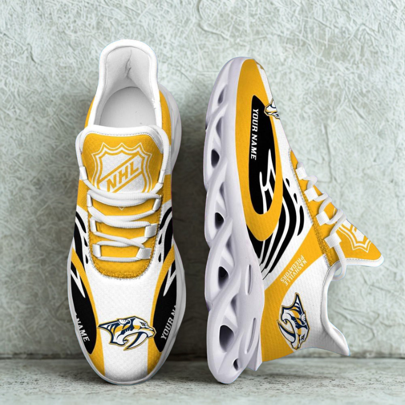 [SUPER SALE ] NEW CUSTOMIZED NHL31 NVP NASHVILLE PREDATORS MAX SOUL SHOES