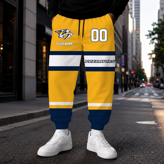 VIRAL EDITION - NEW CUSTOMIZED NHL31 NVP NASHVILLE PREDATORS SWEATPANTS