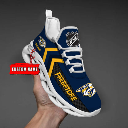 [SUPER SALE ] NEW CUSTOMIZED NHL31 NVP NASHVILLE PREDATORS MAX SOUL SHOES