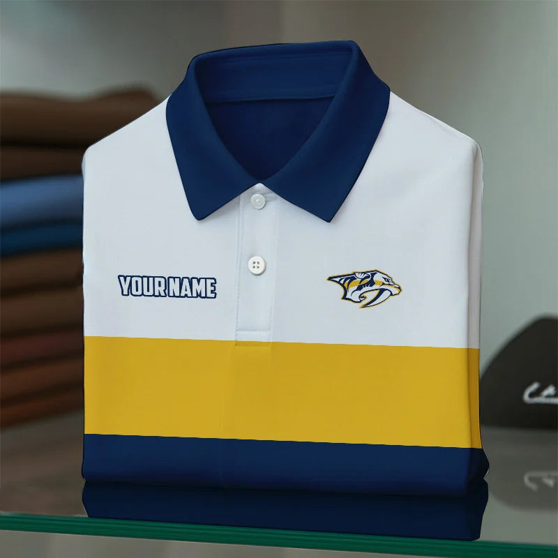 [SUPER SALE] NEW CUSTOMIZED NHL31 NVP NASHVILLE PREDATORS POLO SHIRT
