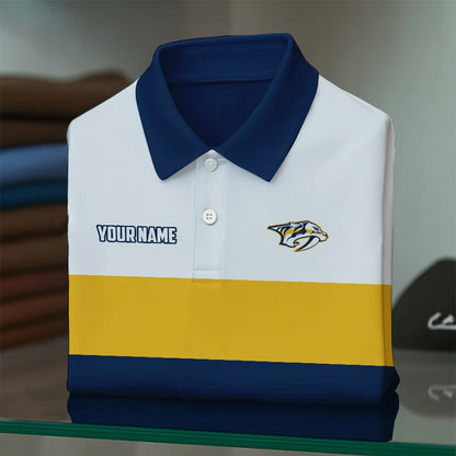 [SUPER SALE] NEW CUSTOMIZED NHL31 NVP NASHVILLE PREDATORS POLO SHIRT
