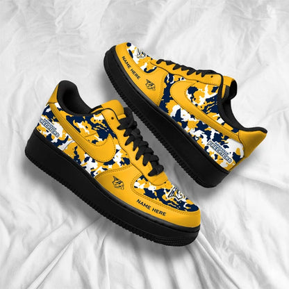 [SUPER SALE] NEW CUSTOMIZED NHL31 NVP NASHVILLE PREDATORS AF1 SHOES