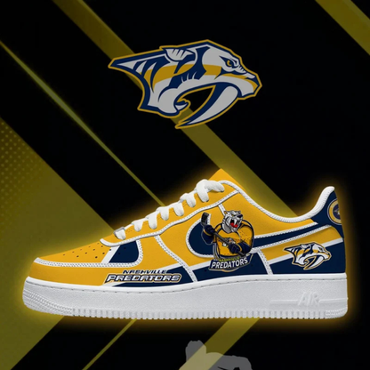 LIMITED EDITION - NEW CUSTOMIZED NHL31 NVP NASHVILLE PREDATORS AF1 SHOES