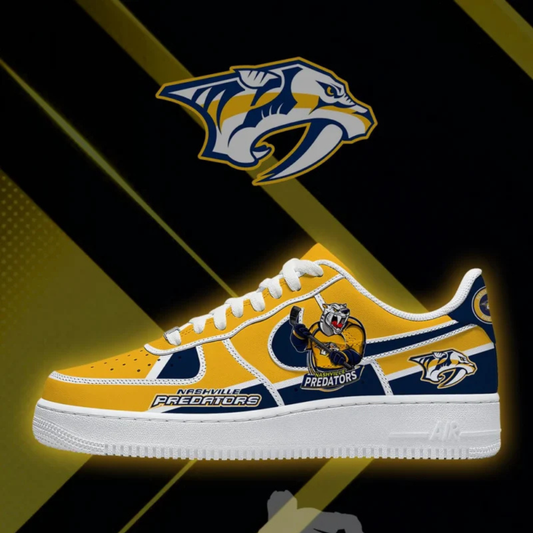 LIMITED EDITION - NEW CUSTOMIZED NHL31 NVP NASHVILLE PREDATORS AF1 SHOES