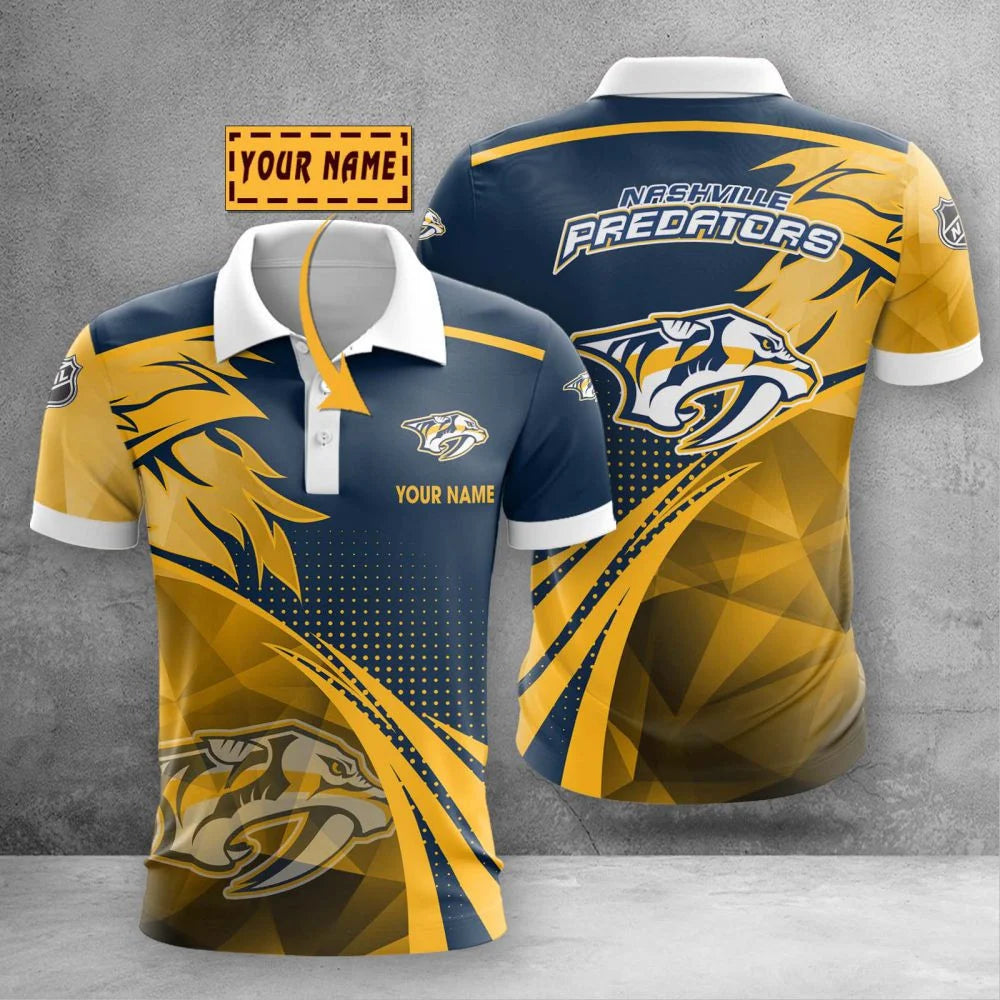 LIMITED EDITION - NEW CUSTOMIZED NHL31 NVP NASHVILLE PREDATORS POLO SHIRT, ZIP POLO SHIRT & T-SHIRTS