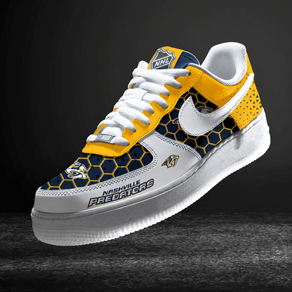 LIMITED EDITION - NEW CUSTOMIZED NHL31 NVP NASHVILLE PREDATORS AF1 SHOES