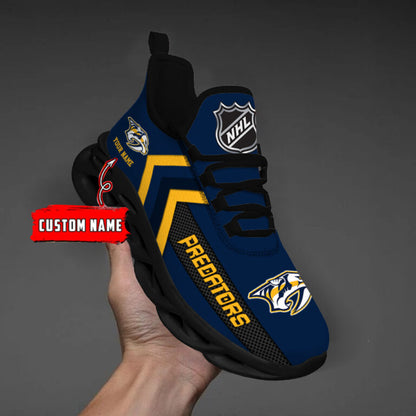 [SUPER SALE ] NEW CUSTOMIZED NHL31 NVP NASHVILLE PREDATORS MAX SOUL SHOES