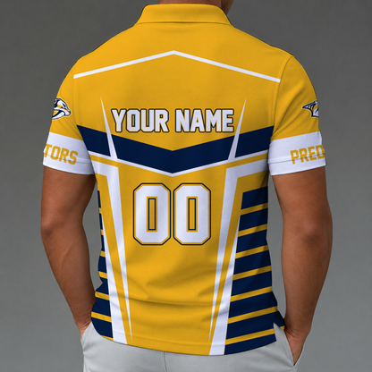 LIMITED EDITION - NEW CUSTOMIZED NHL31 NVP NASHVILLE PKHAKIATORS POLO SHIRT