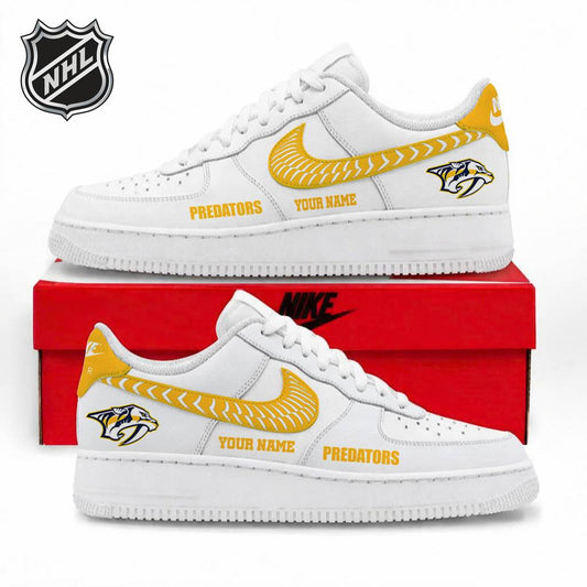 LIMITED EDITION - NEW CUSTOMIZED NHL31 NVP NASHVILLE PREDATORS AF1 SNEAKERS
