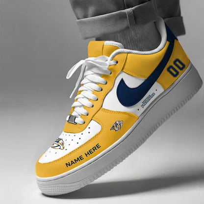 [SUPER SALE] NEW CUSTOMIZED NHL31 NVP NASHVILLE PREDATORS AF1 SHOES