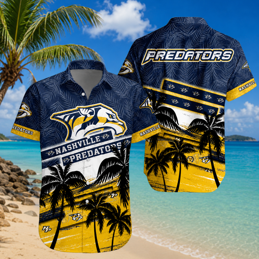 LIMITED EDITION - NEW CUSTOMIZED NHL31 NVP NASHVILLE PREDATORS UNISEX HAWAIIAN SHIRT