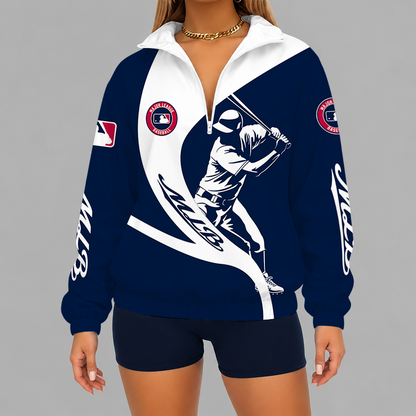 [FLASH SALE] NEW CUSTOMIZED MLB31 MAJOR LEAGUE BASEBALL V-NECK ZIPPER SWEATSHIRT JACKET